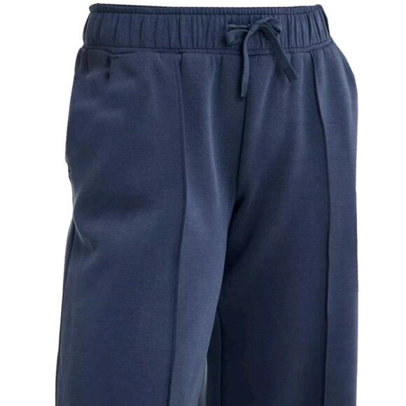 All In Motion Girls' Wide Leg Athletic Pants Airy Sleek Mid Rise Navy Blue - Picture 2 of 7